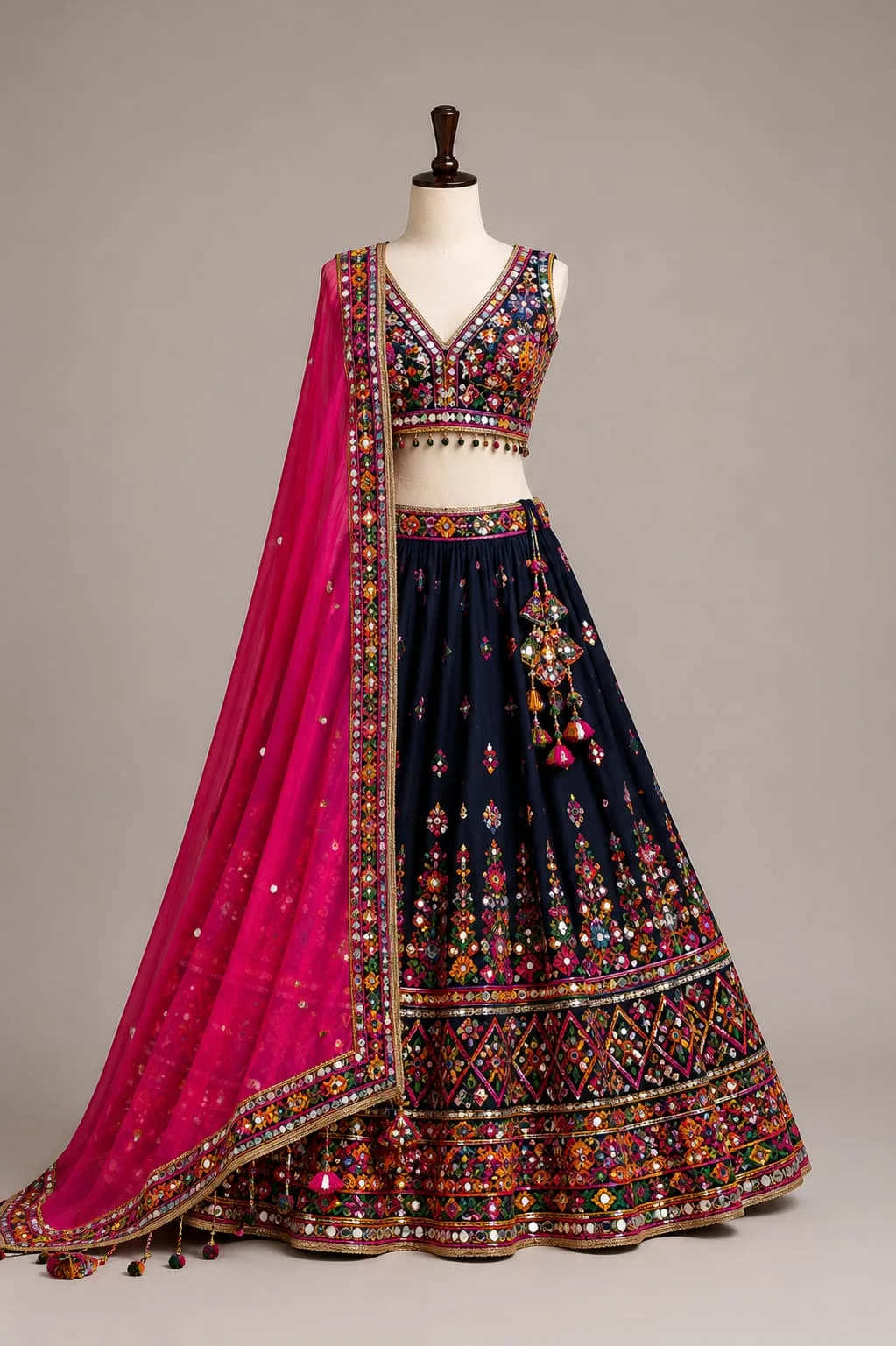 Navy Festive Lehenga