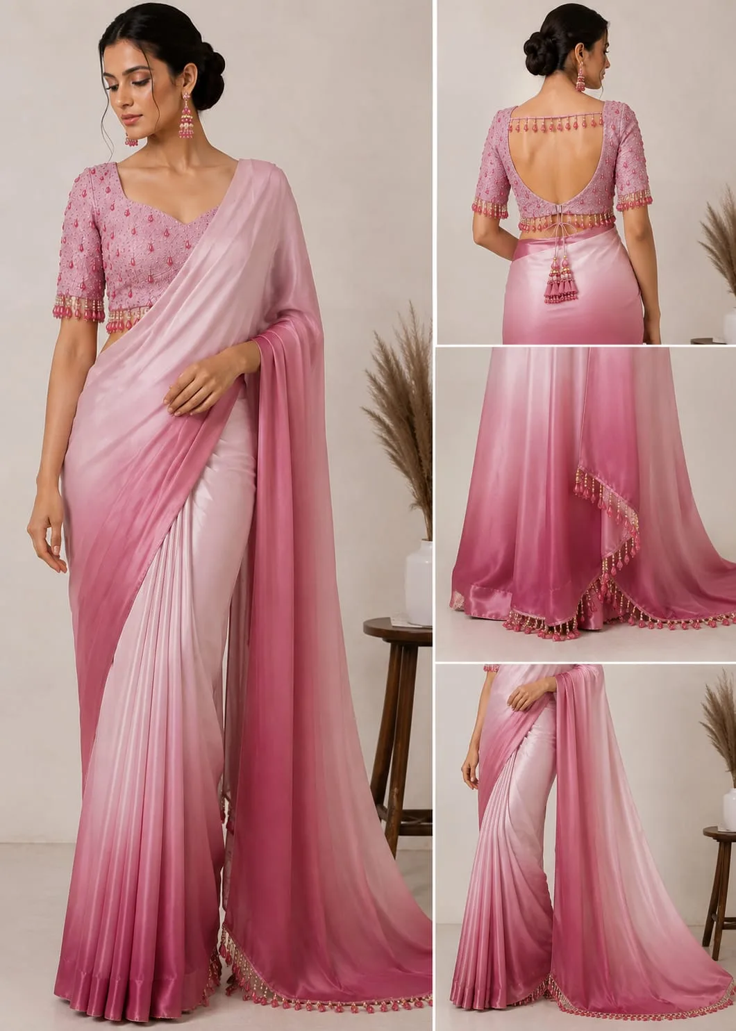 Rose Saree — Embellished Details